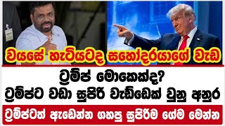 ට්‍රම්ප් මොකෙක්ද?ට්‍රම්ප්ට වඩා සුපිරි වැඩ්ඩෙක් වුනු අනුර|ට්‍රම්ප්ටත් ඇඩෙන්න ගහපු සුපිරිම ගේම|TRUMP