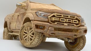 Wood Carving - FORD RANGER RAPTOR 2020 - Woodworking Art