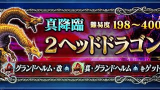 FFBE 真降臨2ヘッドドラゴン【極究】5ターン アクスター持ってたので使いました