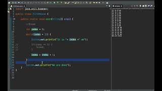 Java: lesson 11 break loop