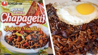 Upgraded Nongshim Chapagetti Recipe - Jjajangmen Instant-Noodles w/ Fresh Pork \u0026 Veggies [4K ASMR]