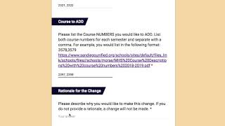 Course Request Change Form.