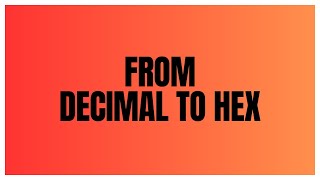 Google Sheets' DEC2HEX Function
