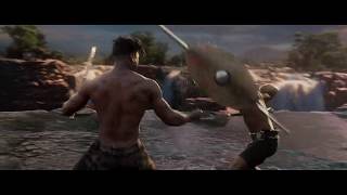 Black Panther vs Kill Monga First Encounter Waterfall Fight Scene