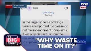 TBS | PBBM on calls for VP Sara's impeachment: It's a storm in a teacup