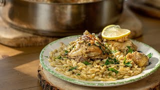 Lemony Chicken \u0026 Orzo Skillet (One-Pan Dinner)