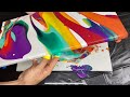 Fluid Art! Pouring With A Canvas Underneath! 2 Amazing Paintings In 1!