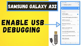 🔌 How to ENABLE USB DEBUGGING on Samsung Galaxy A32 | Active USB Debugging to connect OTG a32