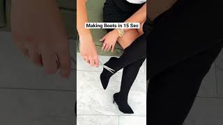 Making Boots in 15 Seconds 😎 #shorts #diy
