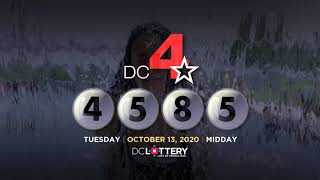DC LOTTERY Midday 10/13/2020