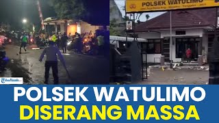 🔴Massa Perguruan Silat Serang Mapolsek Watulimo, Tak Terima Anggotanya ditangkap, 3 Polisi Terluka