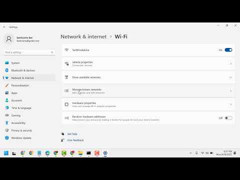 Remove WiFi network profile from Windows 11