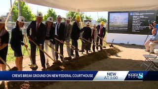 Crews break ground on Des Moines' controversial federal courthouse