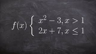 Tutorial for evaluating a piecewise function given three different values