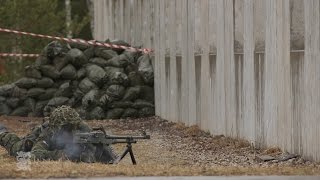 1. jalaväebrigaadi staabi- ja sidekompanii harjutas Nursipalus linnalahingut