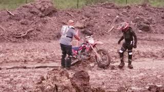 Dirt Bike stuck in the mud