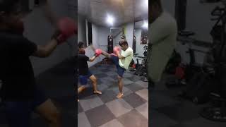 kick boxing practice at perfect gym bhandup west mumbai