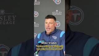 Mike Vrabel still not committing to Will Levis as the #Titans starting QB this weekend. #shorts