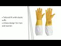 humble bee 113 cowhide beekeeping gloves with reinforced cuffs