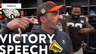 Kevin Stefanski's Locker Room Victory Speech vs. Jaguars