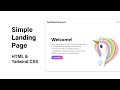 Making a Simple Landing Page | HTML and Tailwind CSS #TailwindCSS #HTML #CSS #WebDevelopment