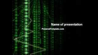 Matrix Code Stream PowerPoint Template by PoweredTemplate.com