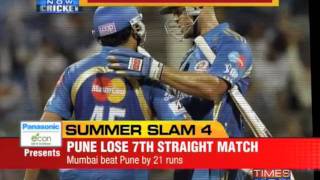 Mumbai Indians beat Pune Warriors India by 21 runs