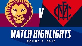 Match Highlights: Brisbane v Melbourne | Round 2, 2018 | AFL