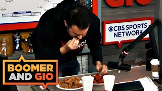 Gio attempts the Boneless Chicken Wings Challenge! | Boomer and Gio