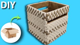 DIY Stylish Jute and Cotton Rope Organizer Basket / DIY gifts