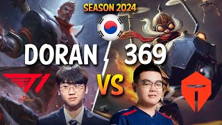 T1 Doran vs TES 369 - Doran JAYCE vs 369 CORKI Top - Patch 25.S1.1 KR Ranked | lolrec