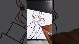 【drawing with iPad Pro／イラストメイキング】Procreateでシンプルイラスト #Shorts