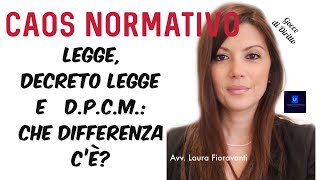 Legge, Decreto Legge e DPCM: che differenza c’è?