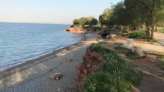 Presentation of Voula Beach near the centre of Voula town