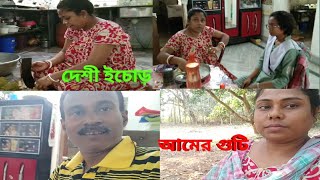 #Bengalivlog#দুপুরে ইচোড় খাওয়া হলো আজ আর বাগানে আমেরগুটি কুড়োলাম