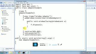 JAVA CH 10 WINDOWS ADAPTAR EXAMPLE