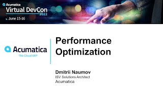 2022 DevCon  -  Performance Optimization Session