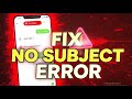 How to solve  No Subject  message errors in Android group chat