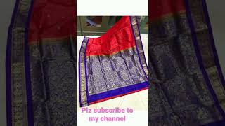 peacock Gadwal silk kadiyal border Sarees