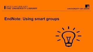 EndNote X8: Using smart groups