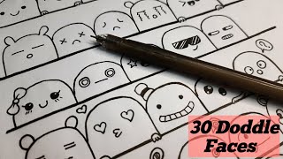 30 Cute Faces || Expressions To Doodle || Cute Doodles