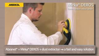 Effective plaster sanding with Mirka® DEROS