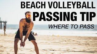 Beach Volleyball Passing Tip - Where To Pass
