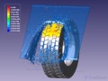 FlowVision CFD   Car Tire Aquaplaning Pressure