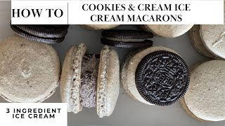 MAKING COOKIES  AND  CREAM MACARONS, OREO MACARONS RECIPE