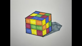 How to draw a Rubik‘s cube /Child's amazing imaginationg/Son's work/如何画魔方/孩子的神奇脑洞/儿子的作品