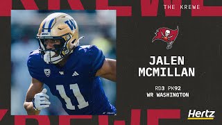 Bucs Draft Jalen McMillan 92nd Overall | 2024 NFL Draft | Tampa Bay Buccaneers