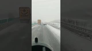 A Speeding Porsche Panamera on Icy Roads Almost Lost Control