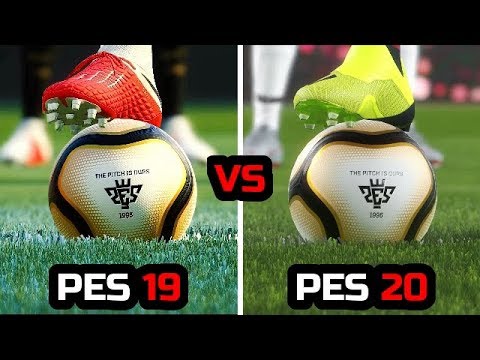 PES 19 VS PES 20 - GAMEPLAY COMPARISON - YouTube