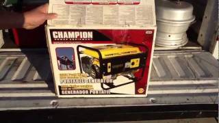 Un-box and first run of Champion 1200 Watt / 1500 Watt Generator